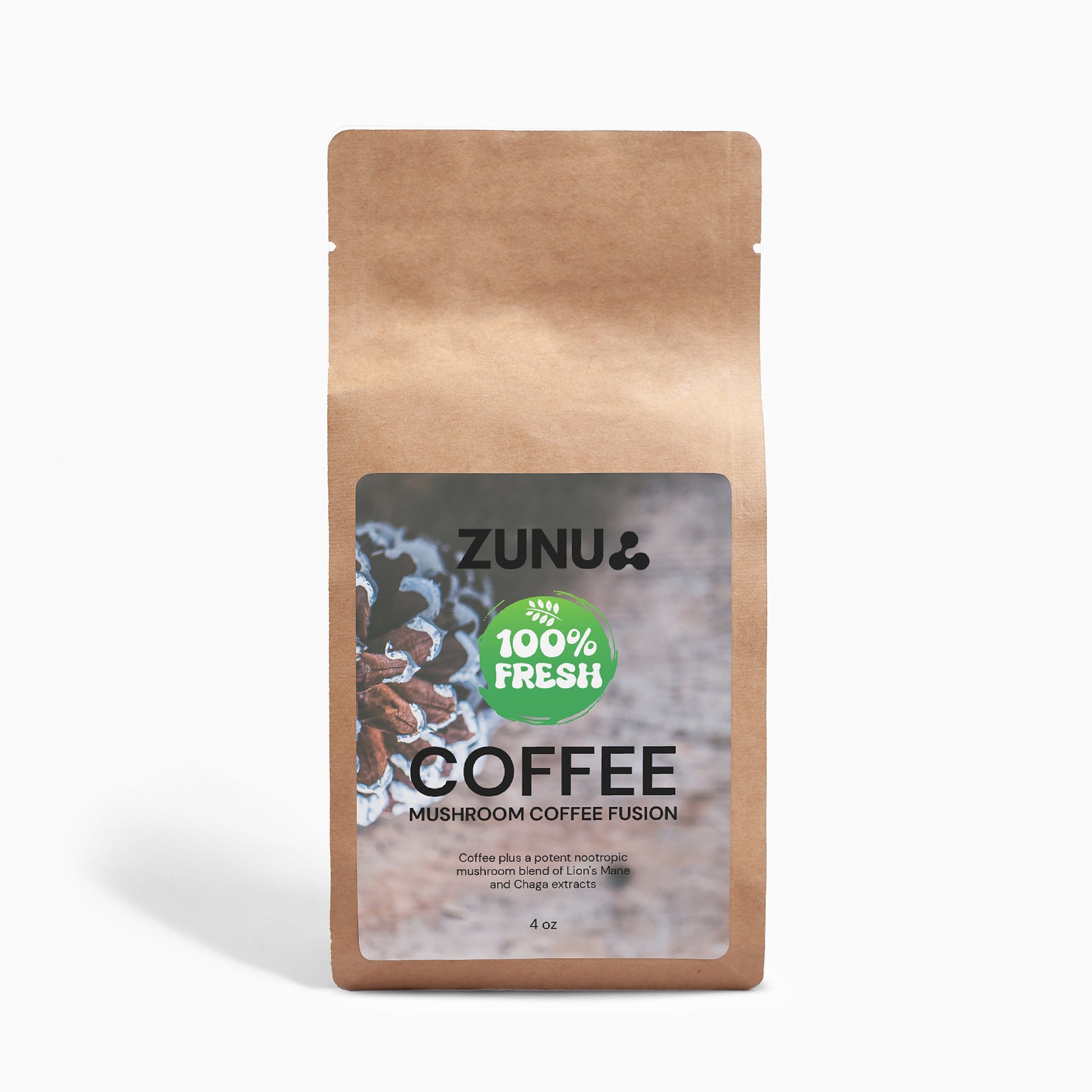 Zunu Mushroom Coffee Fusion - Lion’s Mane & Chaga 4oz