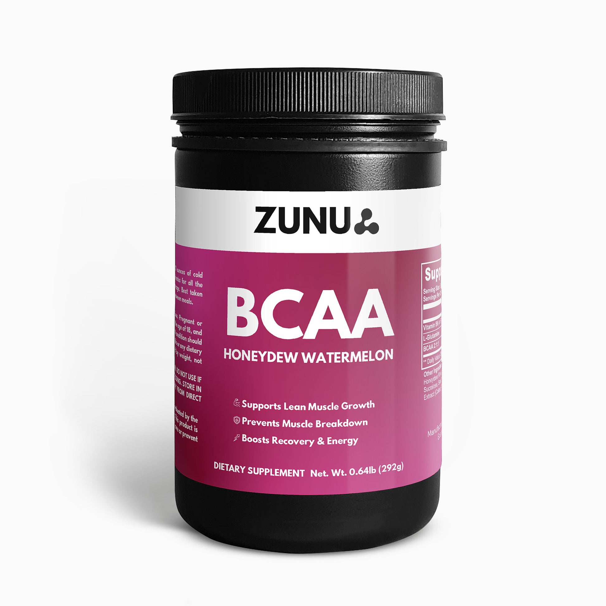 Zunu BCAA Post Workout Powder Honeydew Watermelon
