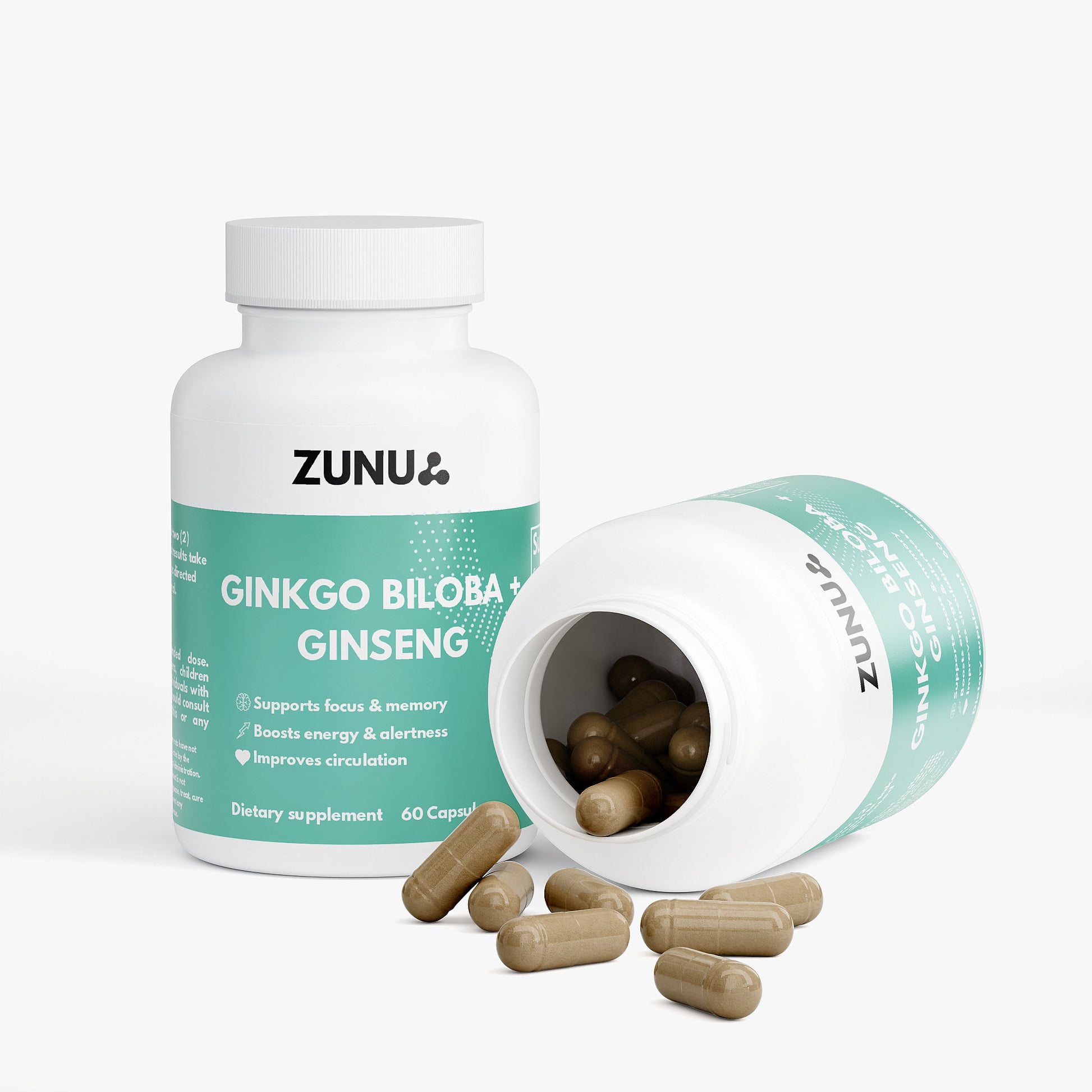 Zunu Ginkgo Biloba + Ginseng Capsules