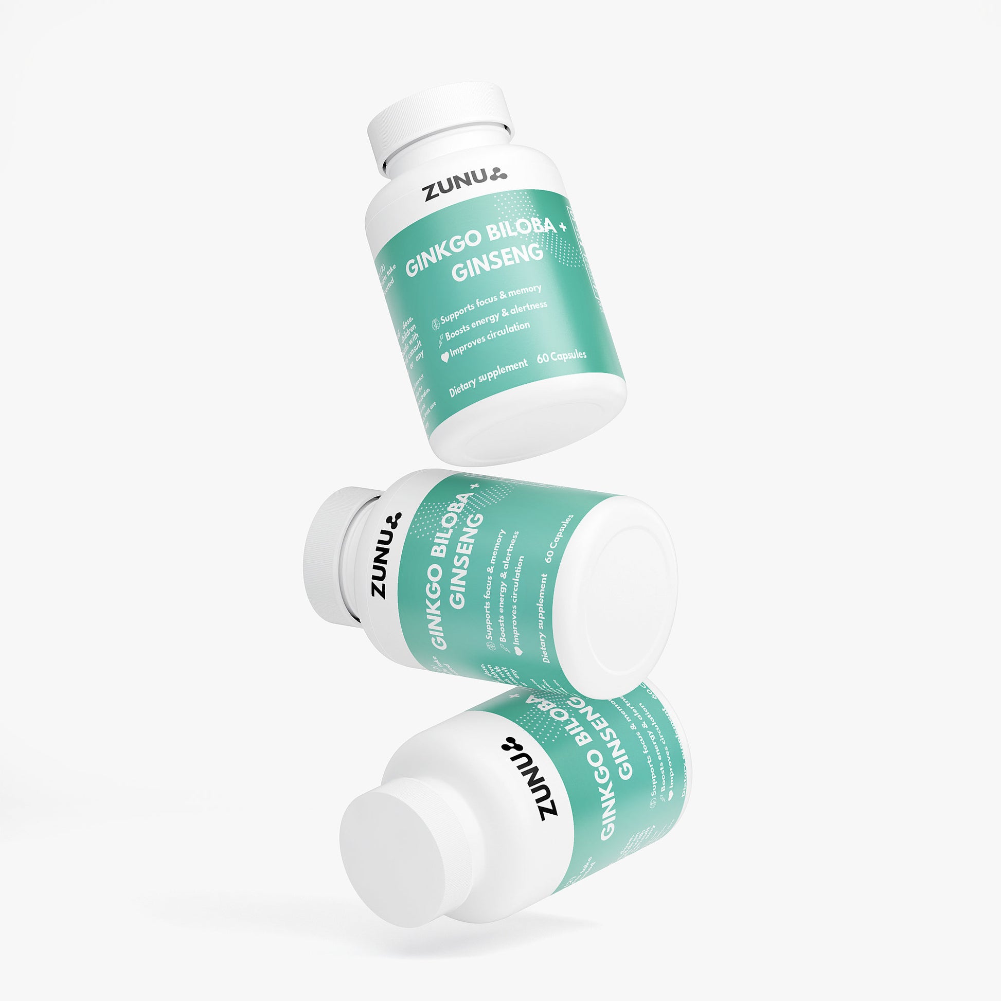 Zunu Ginkgo Biloba + Ginseng Capsules