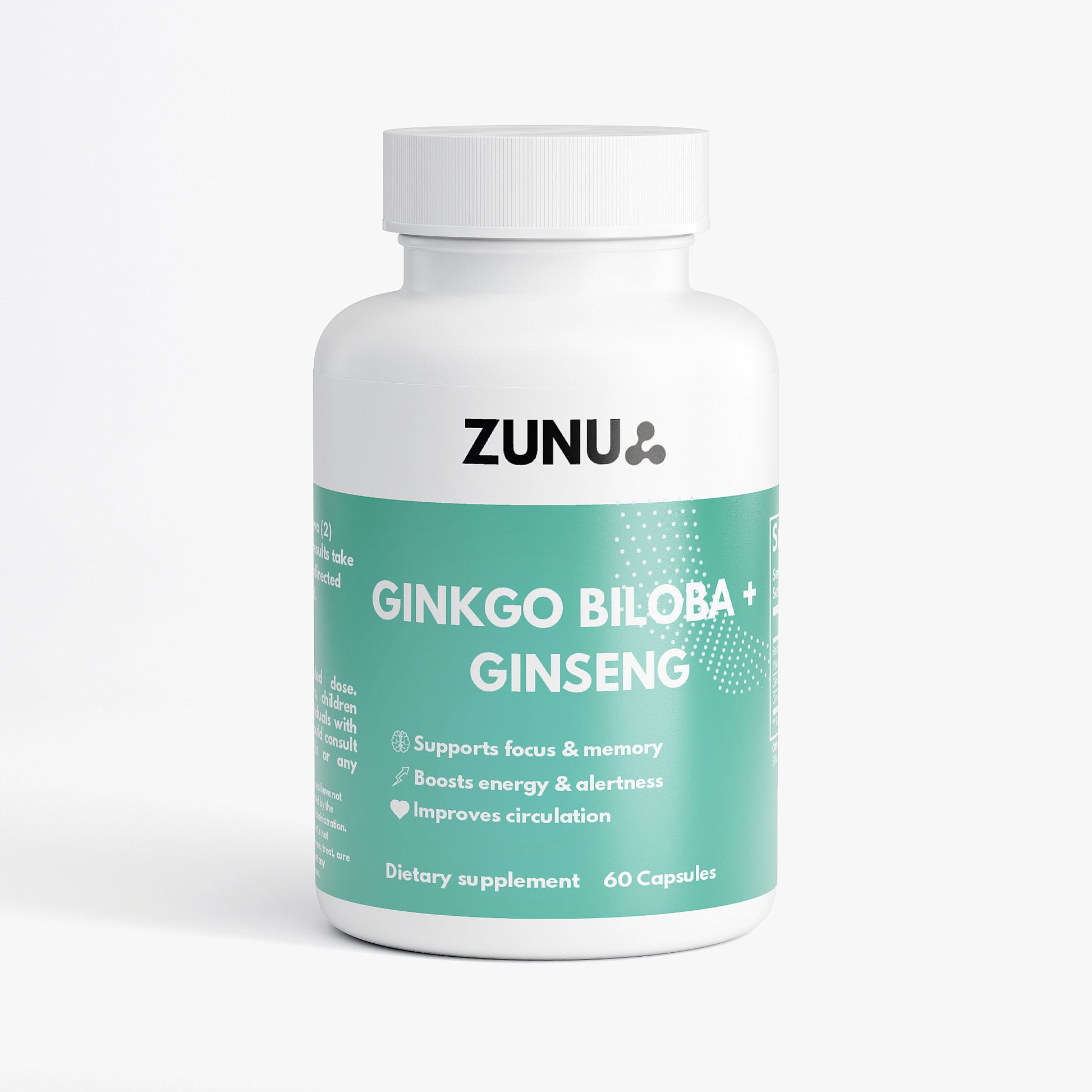Zunu Ginkgo Biloba + Ginseng Capsules