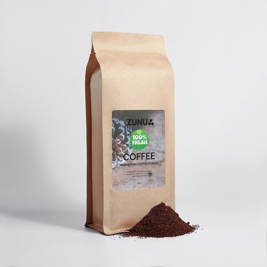 Zunu Mushroom Coffee Fusion - Lion’s Mane & Chaga 16oz