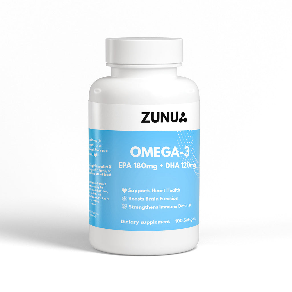 Zunu Omega-3 EPA 180mg + DHA 120mg Softgels