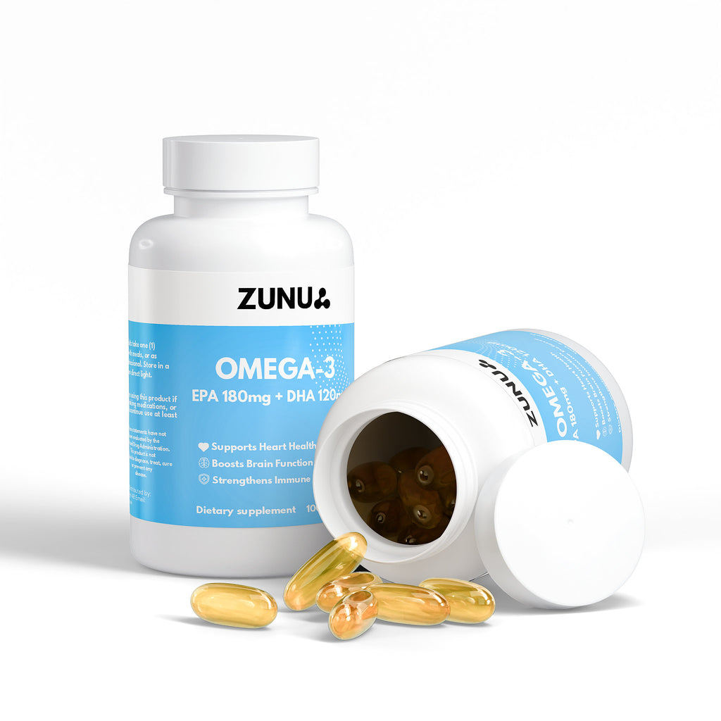 Zunu Omega-3 EPA 180mg + DHA 120mg Softgels