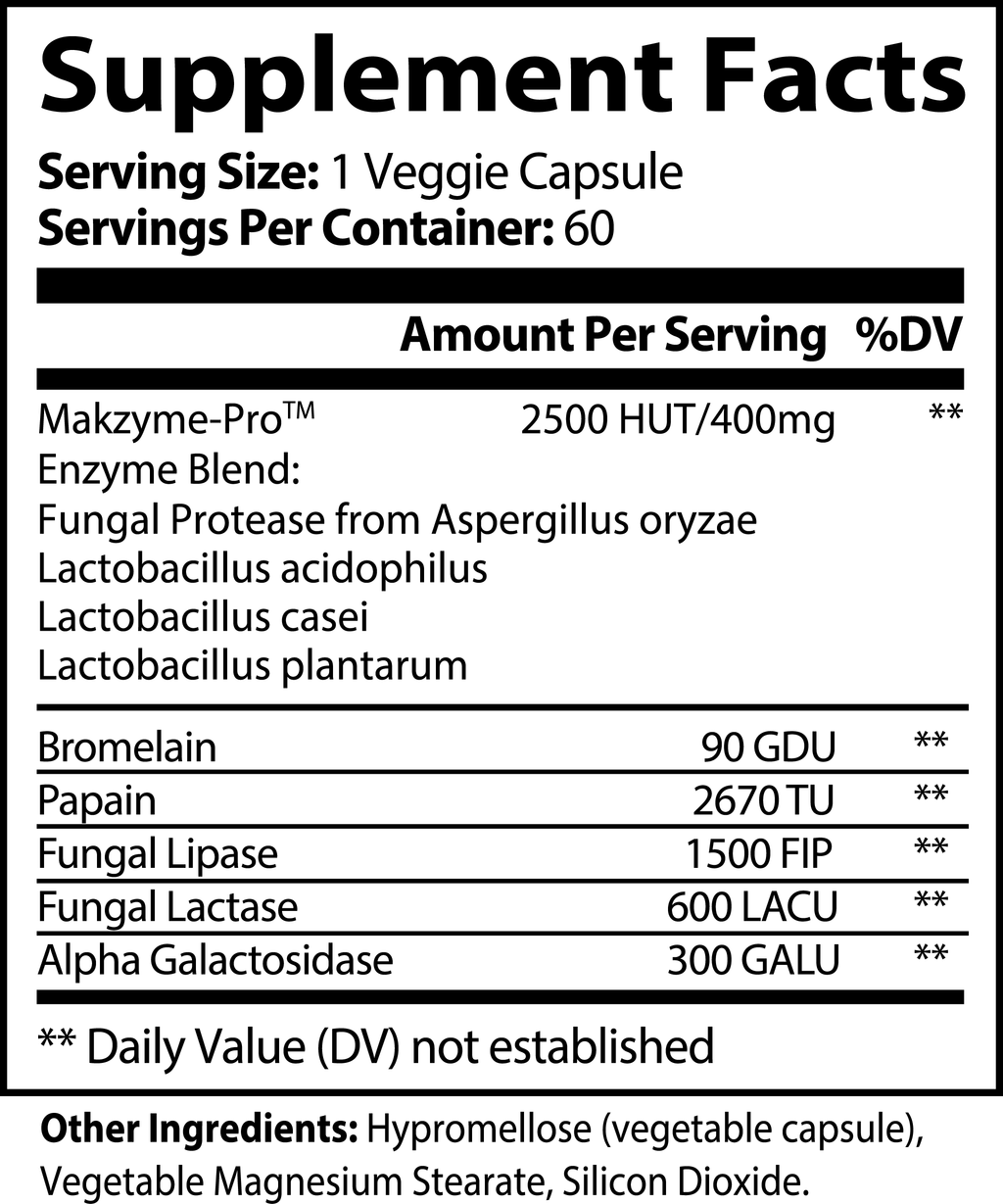 Zunu Digestive Enzyme Blend Capsules