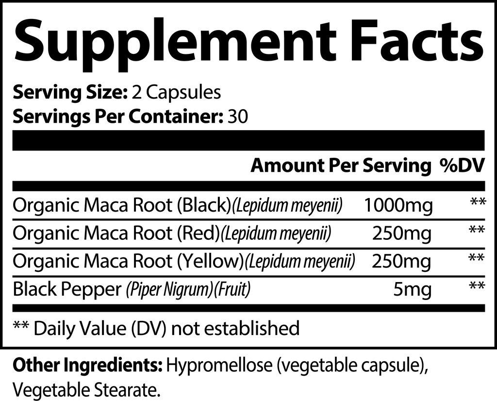 Zunu Maca Root Plus Capsules