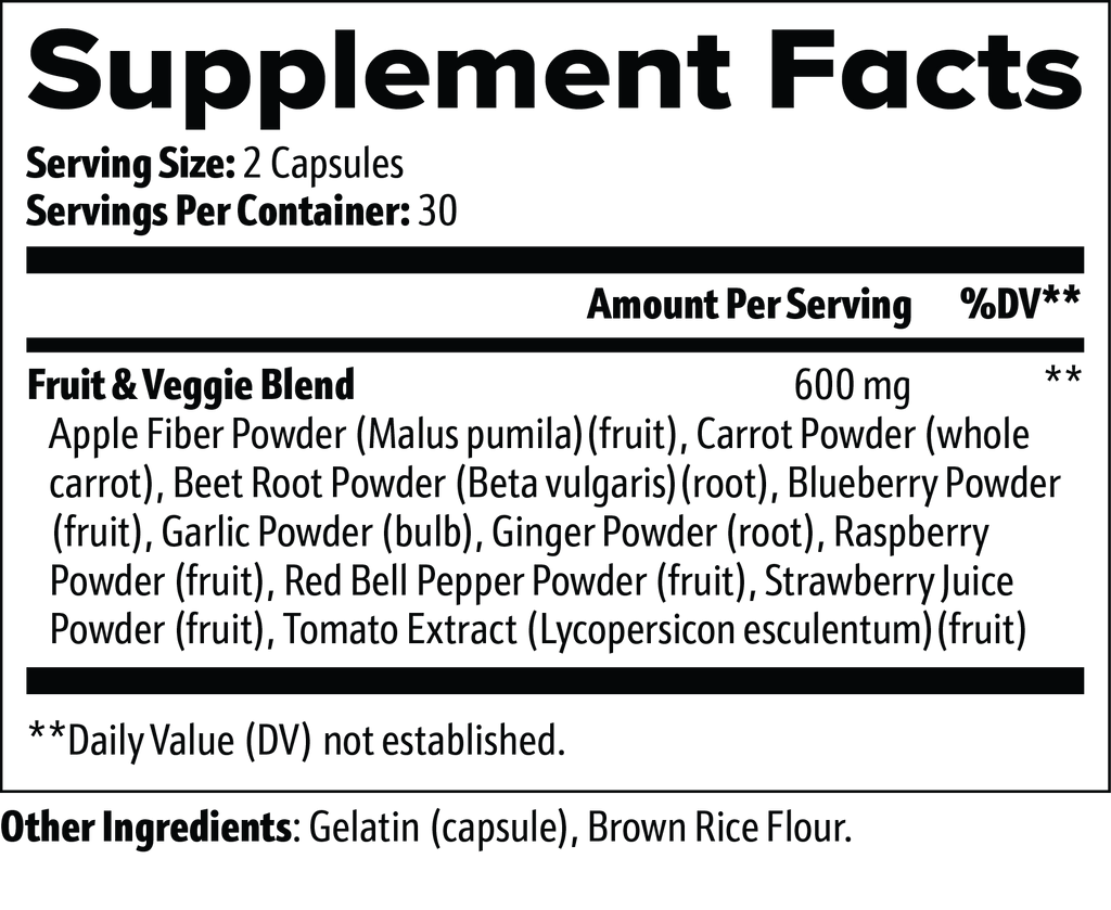 Zunu Fruits and Veggies Capsules