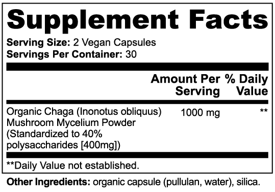 Zunu Chaga Mushroom Capsules
