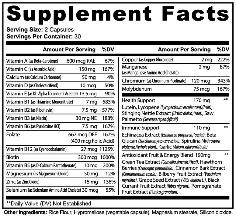 Zunu Complete Multivitamin Capsules